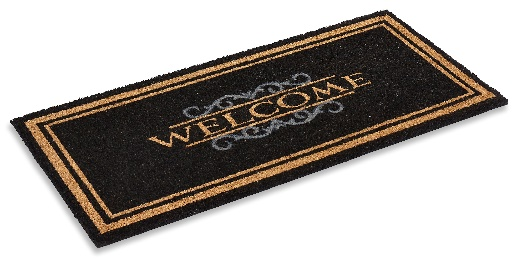 Vinyl Backed Printed Coco Mats ½” Thick Double Elegant Welcome
