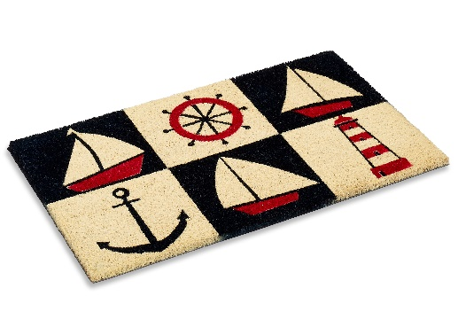 Vinyl Backed Printed Coco Mats ½” Thick Nautical