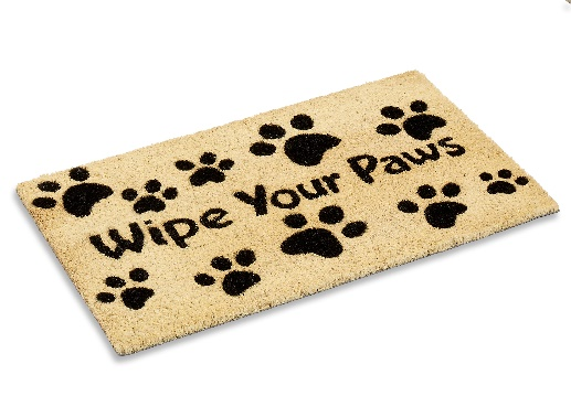 Vinyl Backed Printed Coco Mats ½” Thick Wipe Your Paws