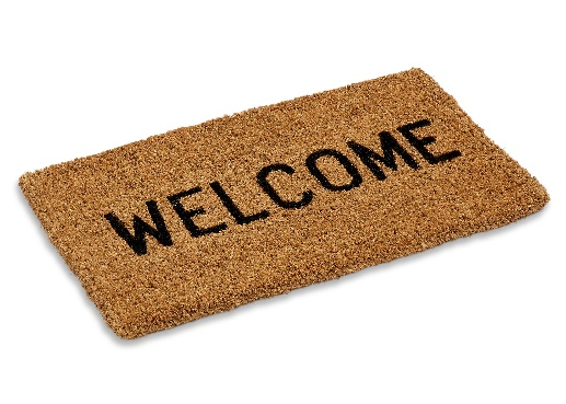 Woven Back Cocomat 1” Thick Welcome