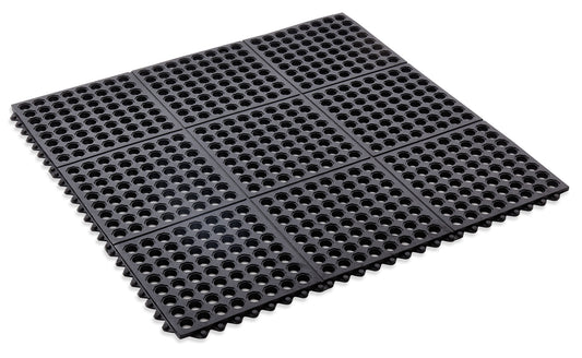 Interlock rubber Anti Fatigue Mat Black