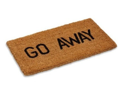 Go Away Coir Doormat, Woven-Backed, 1″