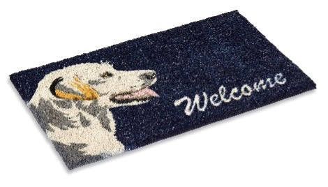 Labrador Coir Doormat, Vinyl-Backed